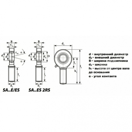 Шарнирный наконечник LDI SA25ES-2RS (GAR25DO2RS)