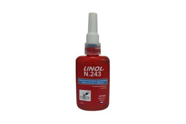 Резьбовой фиксатор средней прочности LINOL N.243 50G