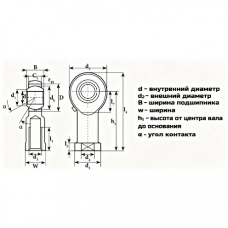 Шарнирный наконечник LDI PHSL6SS M6X1 (TSFL6SS)